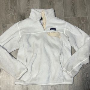 Patagonia Retool snap fleece pullover white/cream